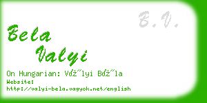 bela valyi business card